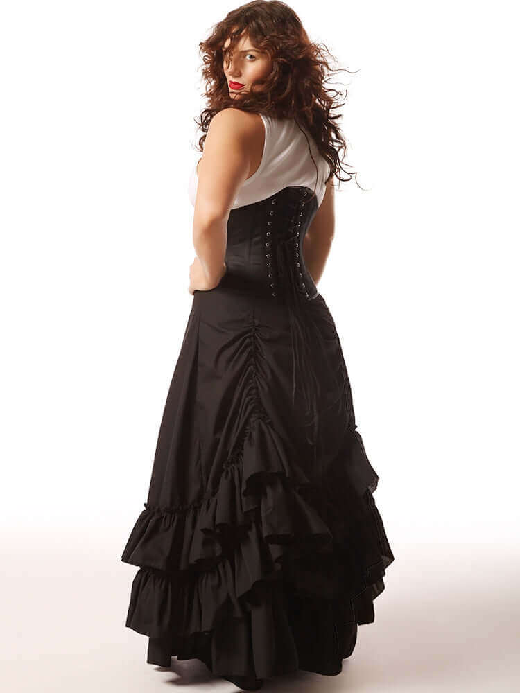 Plus Size Black Victorian Bustle Skirt