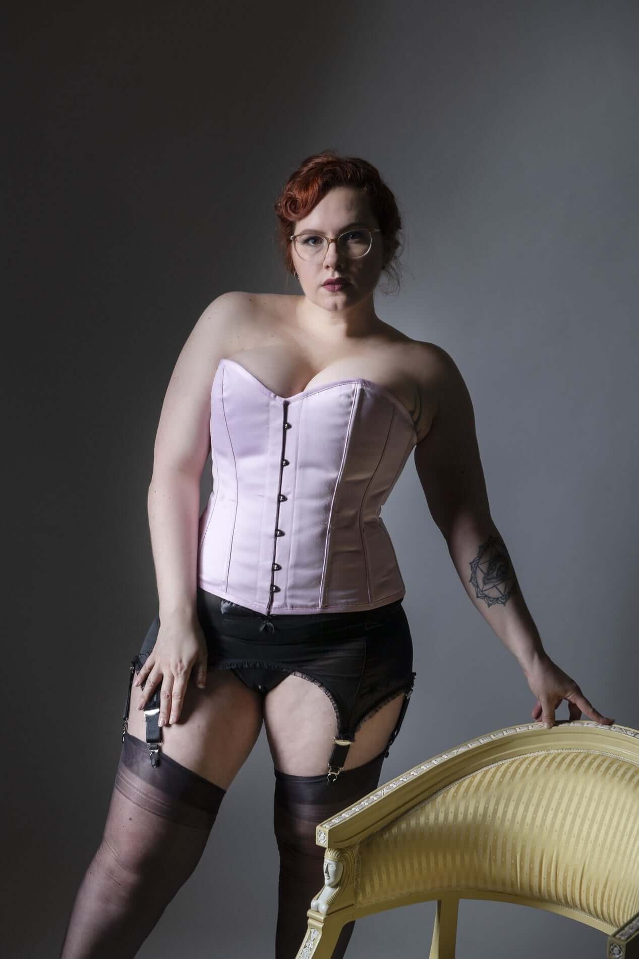 Kinnaird Ireland Dita Corset in Pink Duchess Satin