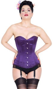 Kinnaird Ireland Pure Silk Indigo Colour Dita Steel Boned Corset