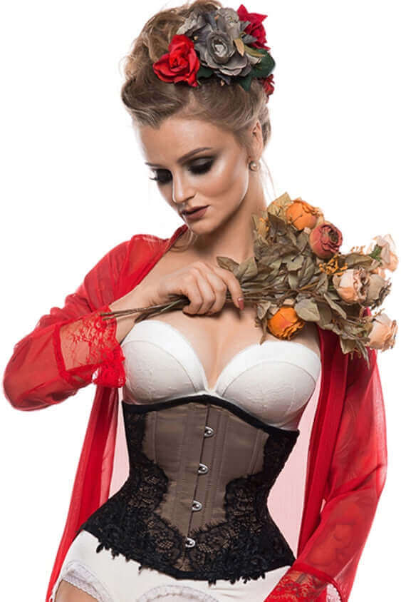 Cappuccino Steel Boned Waist Cincher