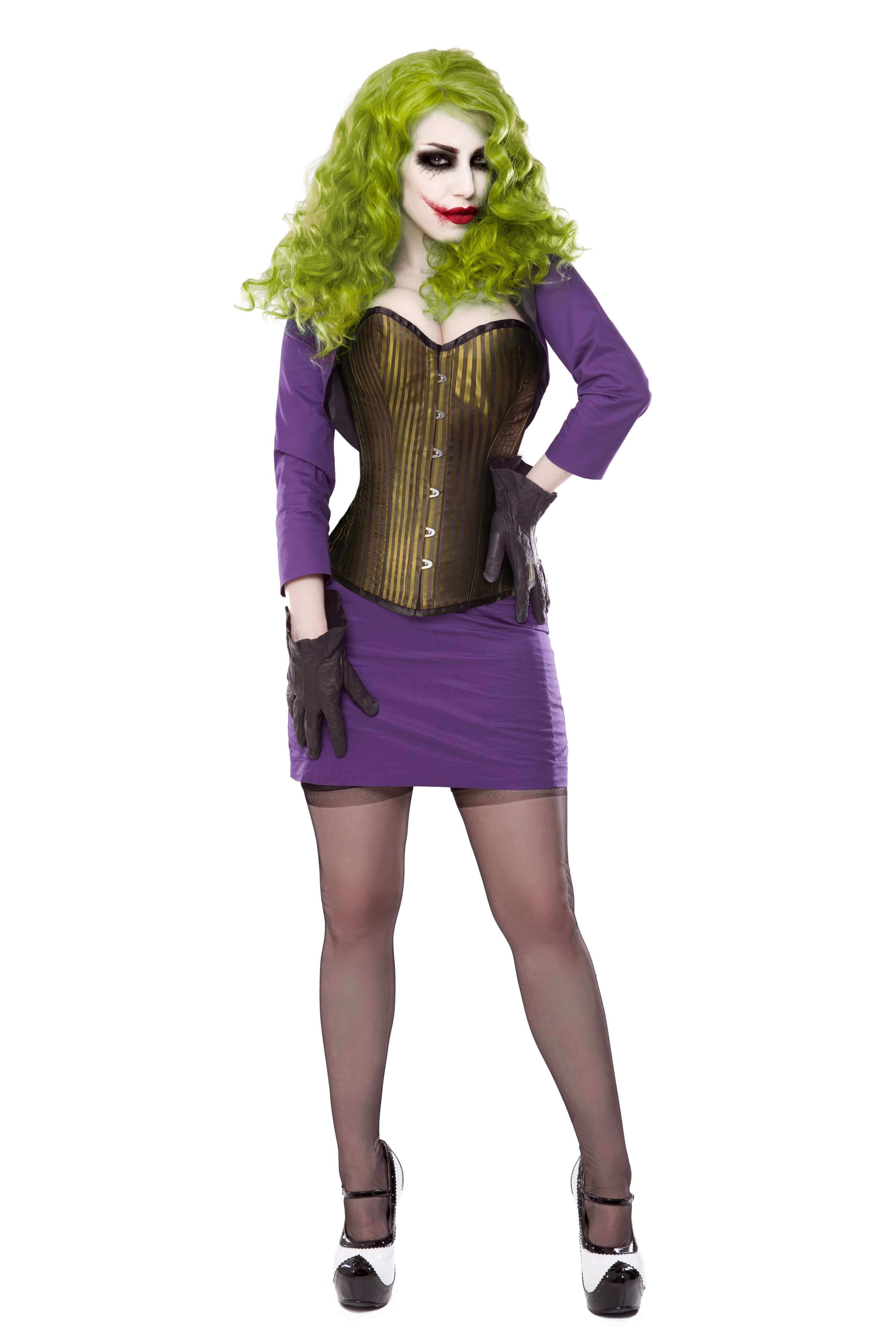 The Joker Corset With Purple Bolero & Skirt Outfit