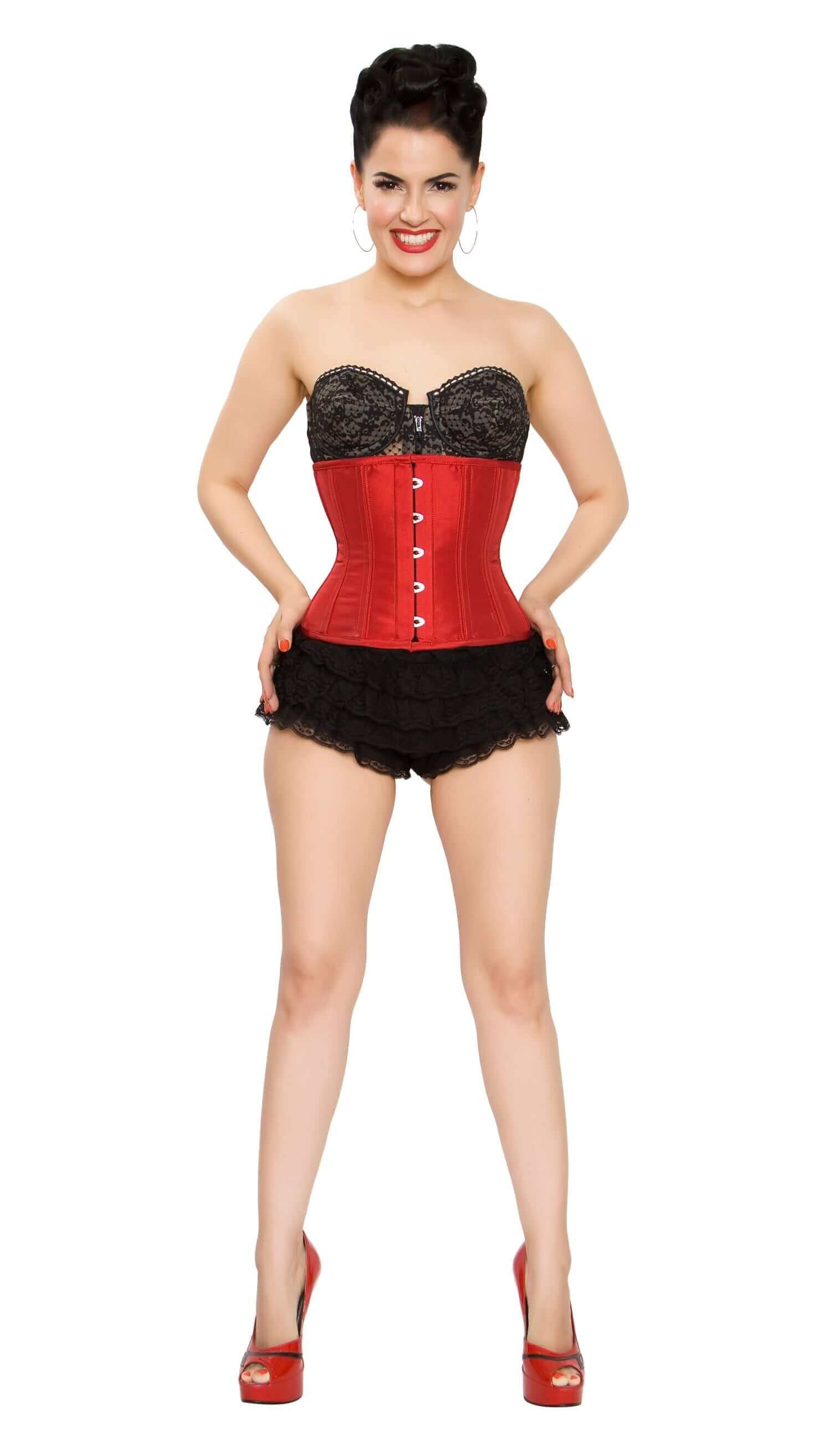 Playgirl Eve Steel Boned Tafetta Red Cincher Corset