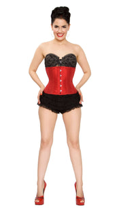 Playgirl Eve Steel Boned Tafetta Red Cincher Corset