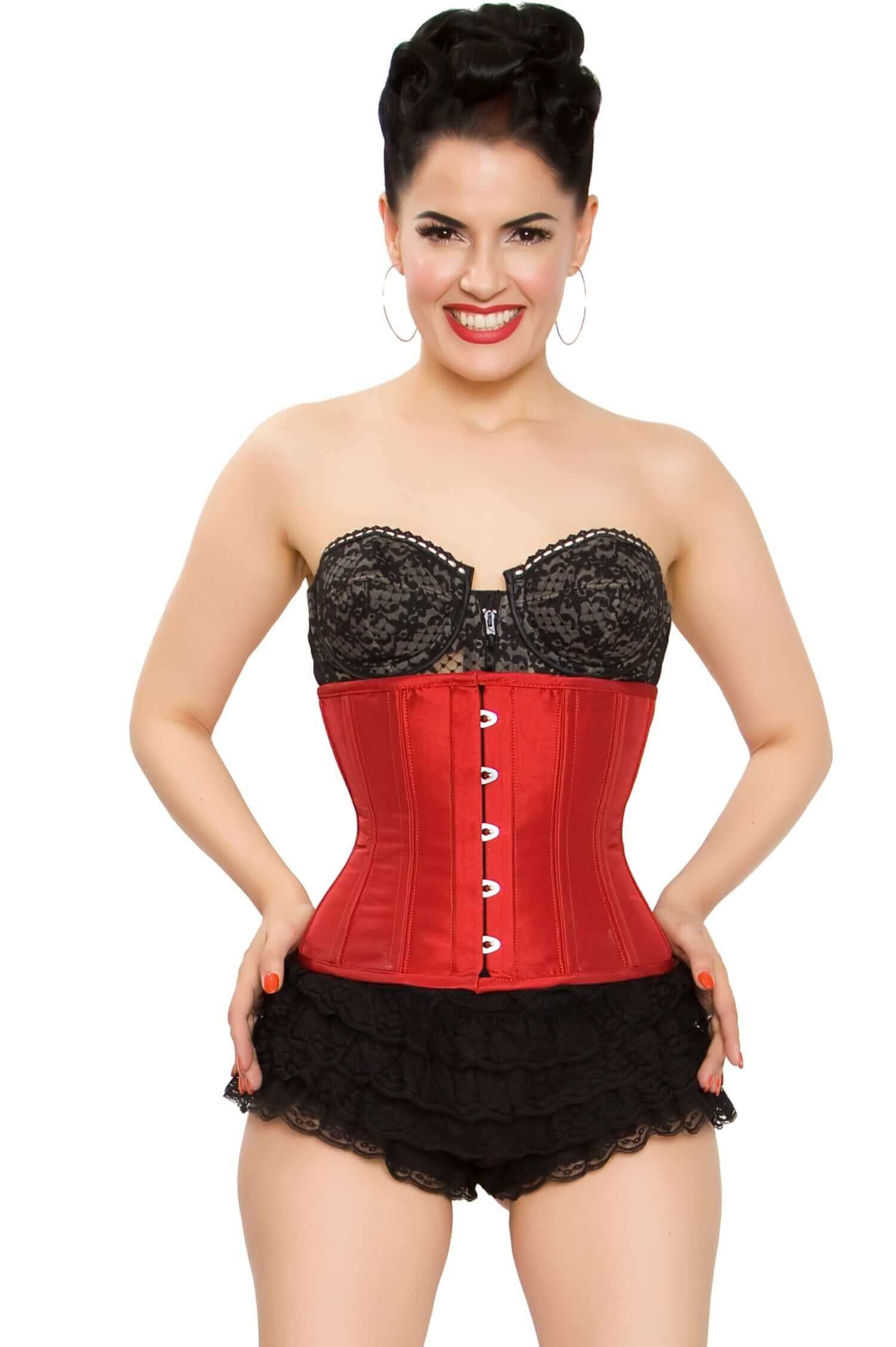 Playgirl Eve Steel Boned Tafetta Red Cincher Corset