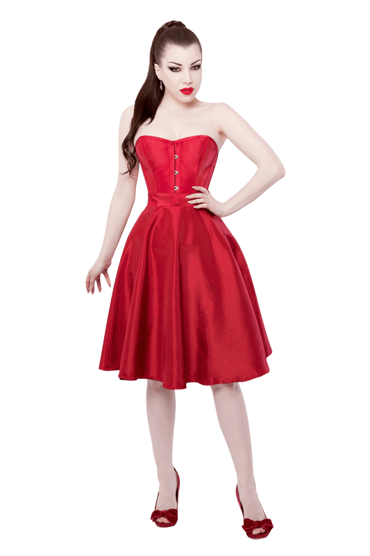 The Lady In Red Corset Dress