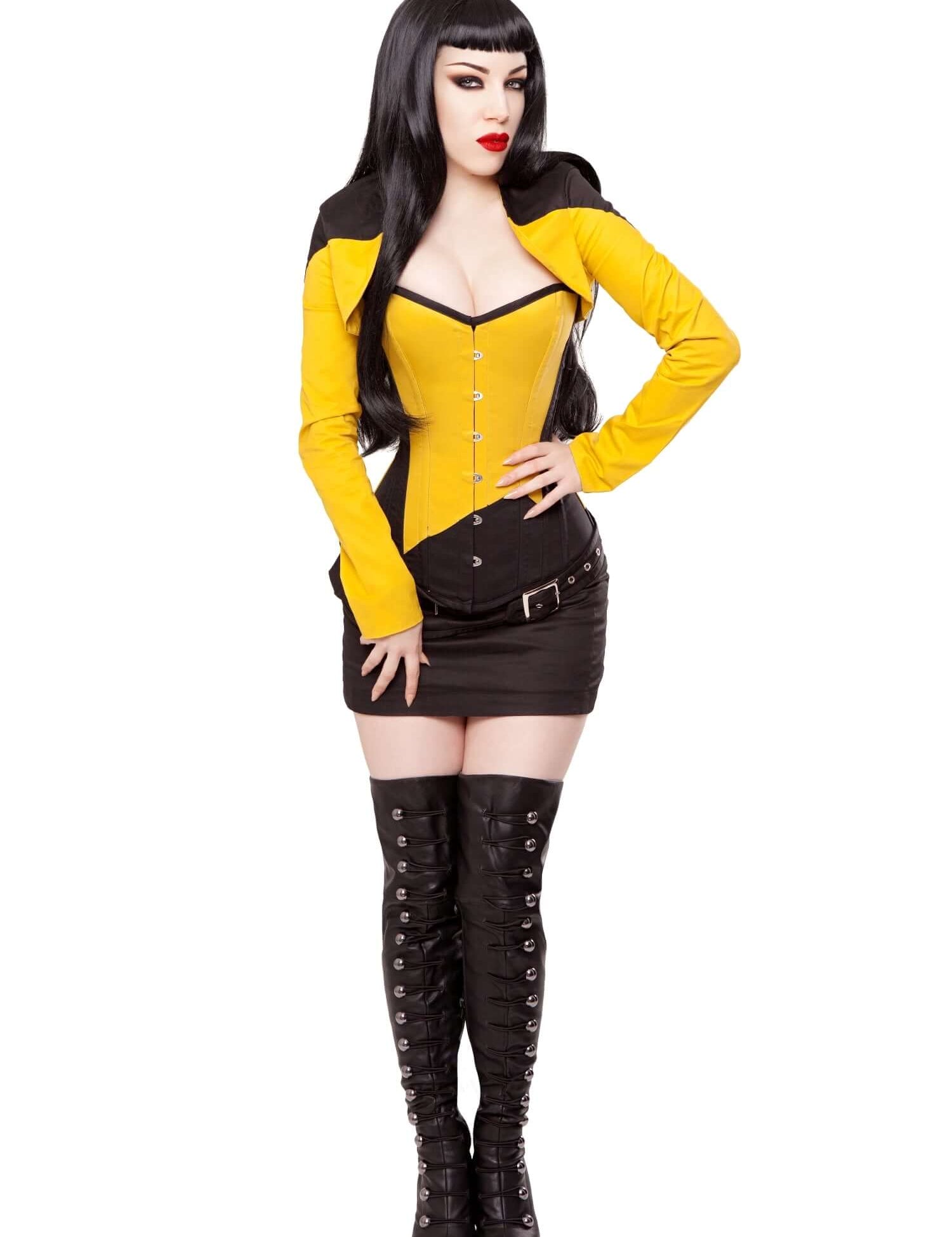 Yellow Corset, Bolero, Skirt & Belt Outfit