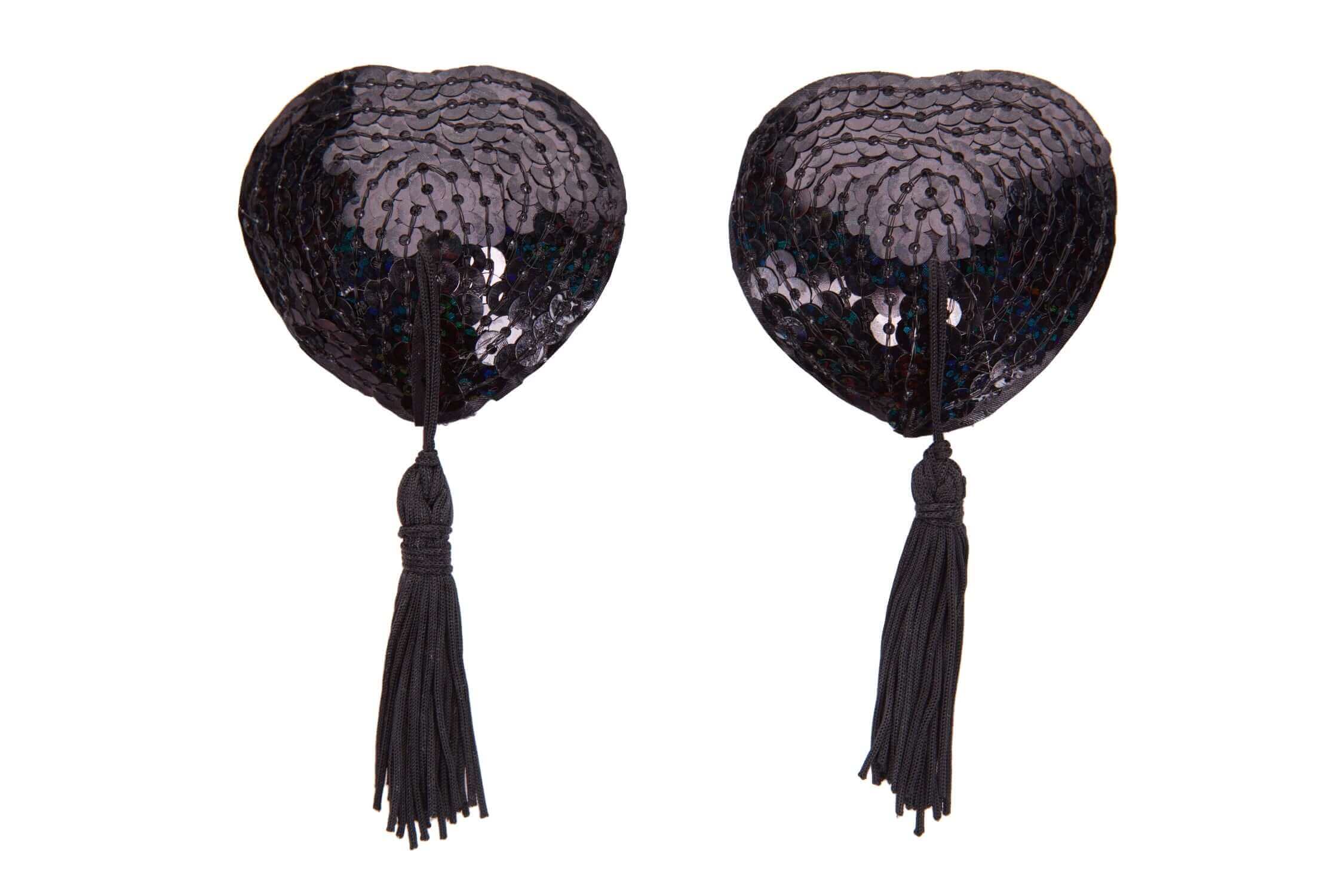 Black Sequin Nipple Tassels