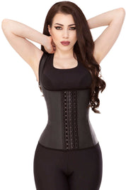 Playgirl Black Pure Latex Waist Trainer Sports Vest