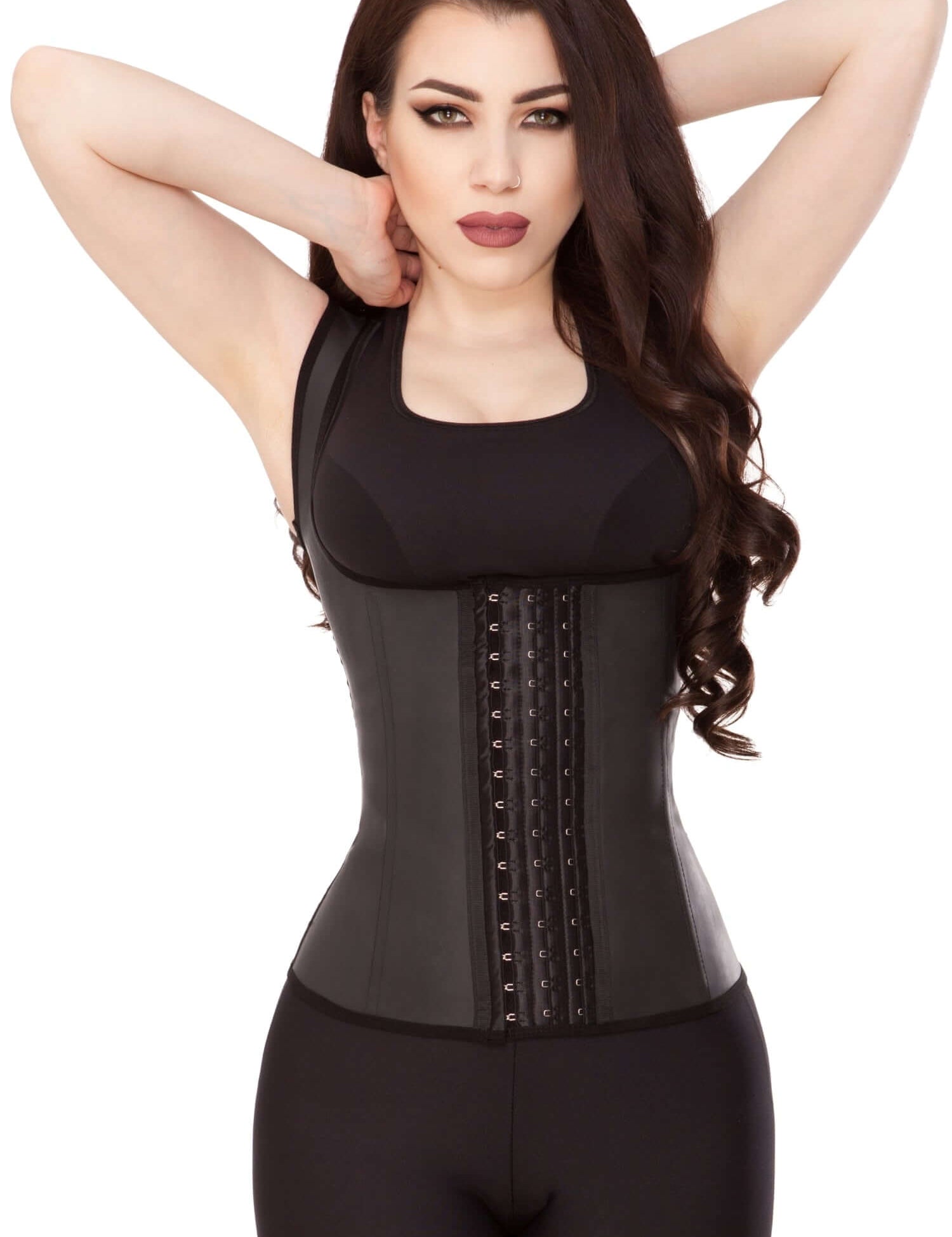 Playgirl Black Pure Latex Waist Trainer With Zip