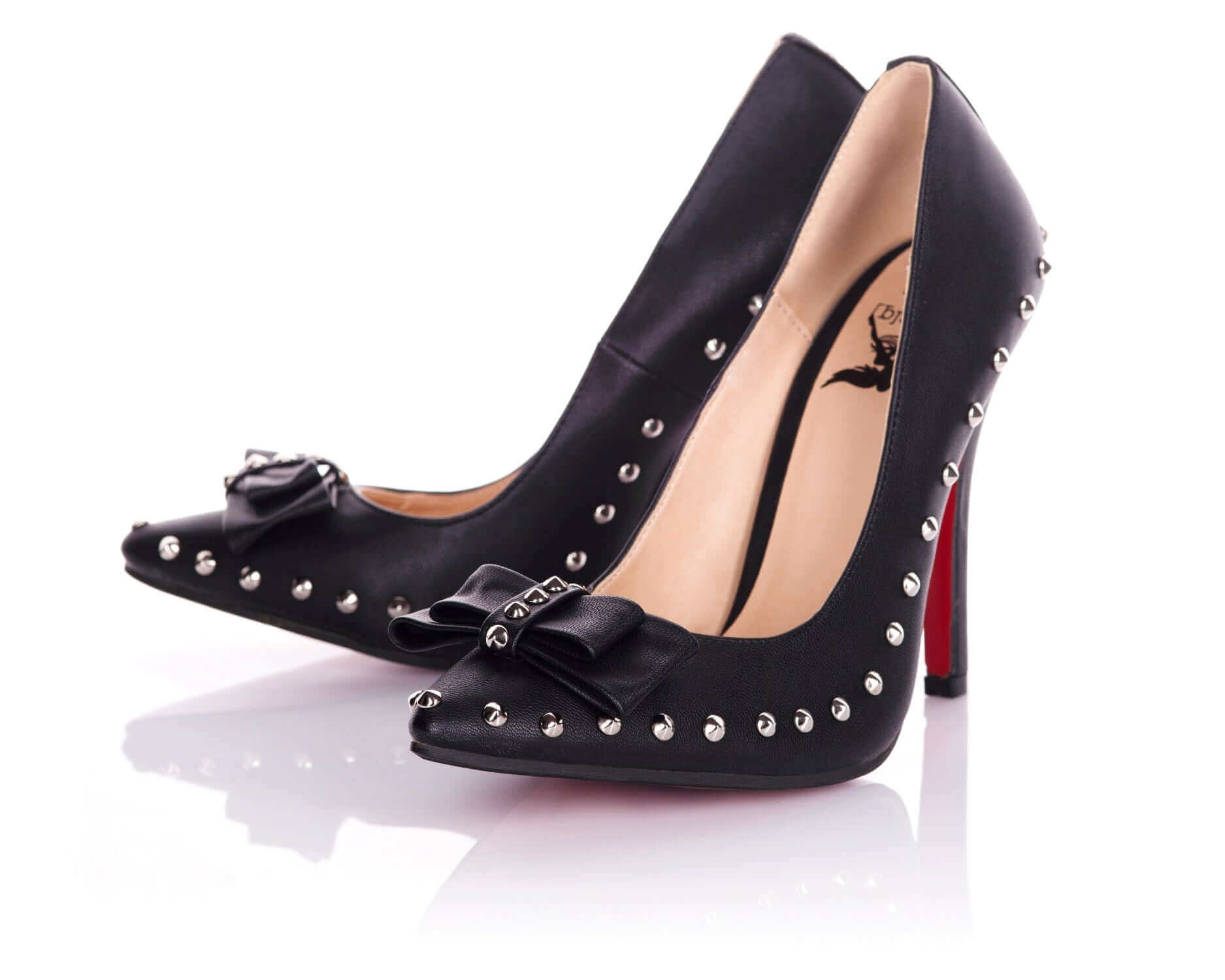 Playgirl Stud & Bow Stilleto Heels