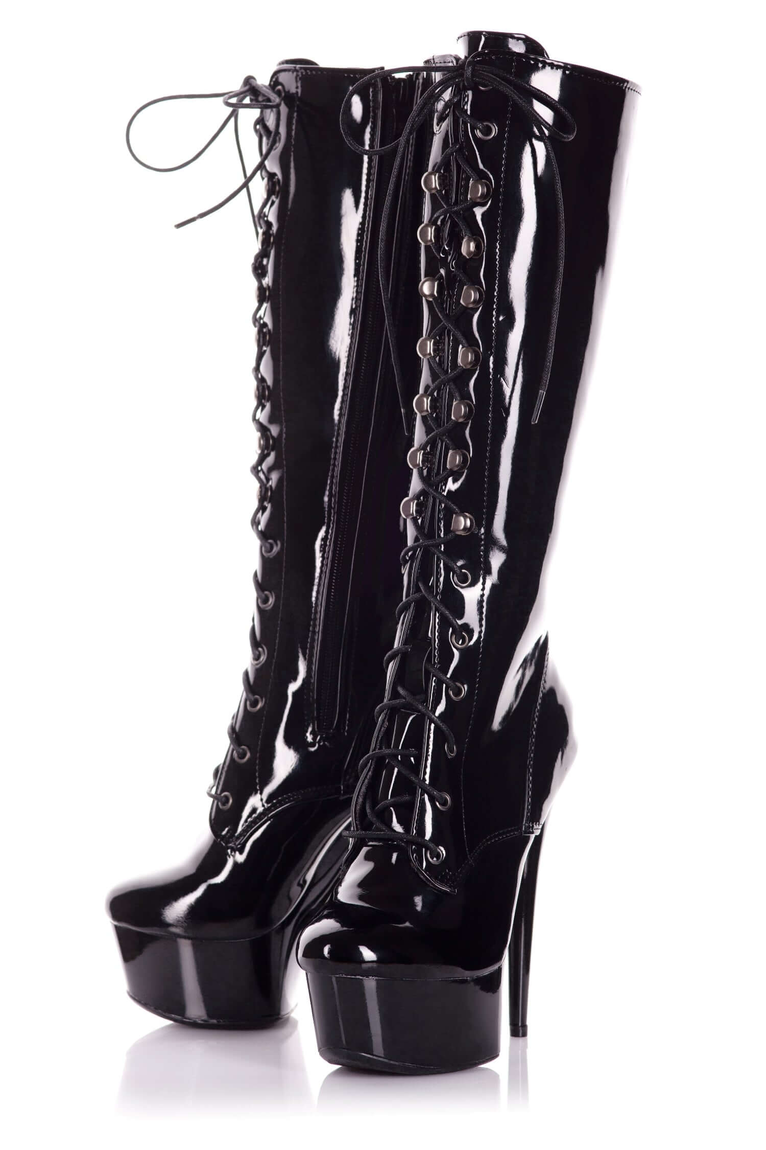 Gothic Gored Corset & Black Patent Boots