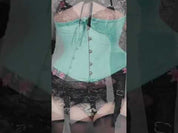 Polly Corset diseñado por Lucy's Corsetry Hourglass Silhouette en verde menta