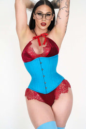 Artemis Hourglass Silhouette Corset In Aqua Designed by Lucy's Corsetry