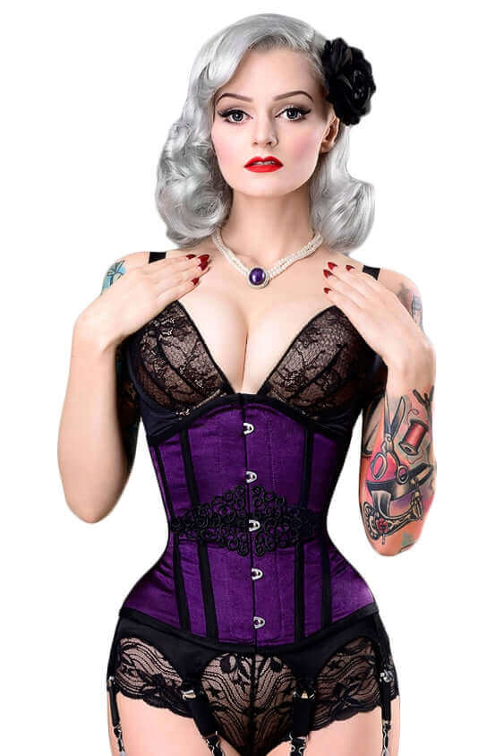 Intense Violet Steel Boned Corset